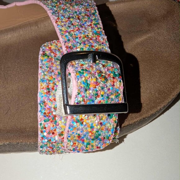 Cat & Jack Girls Glitter Buckle Sandals – Size 4 - Picture 8 of 8